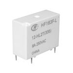 Hongfa Europe GMBH PCB Mount Latching Power Relay, 24V dc Coil, 10A Switching Current, SPST