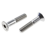 RS PRO M10 x 50mm Hex Socket Countersunk Screw Plain Stainless Steel