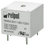 Relpol PCB Mount Power Relay, 3V dc Coil, 15A Switching Current, SPDT