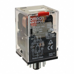 Omron Plug In Non-Latching Relay, 110V ac Coil, 10A Switching Current, 3PDT