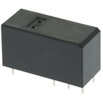 Omron PCB Mount Non-Latching Relay, 5V dc Coil, 8A Switching Current, DPDT