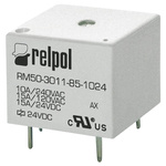 Relpol PCB Mount Power Relay, 5V dc Coil, 15A Switching Current, SPDT
