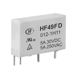 Hongfa Europe GMBH PCB Mount Power Relay, 5V dc Coil, 5A Switching Current, SPST