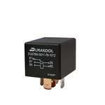 Durakool Plug In Power Relay, 12V dc Coil, 100mA Switching Current, SPST-NO