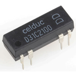 Celduc PCB Mount Reed Relay, 5V dc Coil, SPDT, 100V dc Max, 200Ω