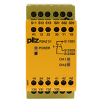 Pilz Single/Dual-Channel Two Hand Control Safety Relay, 24V dc, 3 Safety Contacts