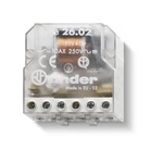 Finder Panel Mount Relay, 24V ac Coil, 10A Switching Current, DPST-2NO