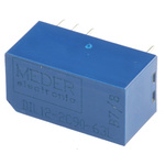 Meder PCB Mount Reed Relay, 12V dc Coil, DPDT, 175V dc Max, 680Ω