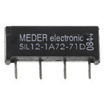 Meder PCB Mount Reed Relay, 12V dc Coil, SPST, 200V dc Max, 1 A Max, 1000Ω