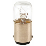 Eaton BA15d Incandescent Bulb, Clear, 120 V, 28 → 31 mA