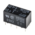 Omron PCB Mount Signal Relay, 5V dc Coil, 2A Switching Current, DPDT