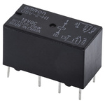 Omron PCB Mount Signal Relay, 12V dc Coil, 1A Switching Current, DPDT