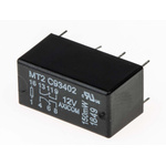 TE Connectivity PCB Mount Signal Relay, 12V dc Coil, 2A Switching Current, DPDT