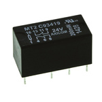 TE Connectivity PCB Mount Signal Relay, 24V dc Coil, 2A Switching Current, DPDT
