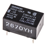 Omron PCB Mount Latching Signal Relay, 24V dc Coil, 3A Switching Current, SPDT