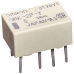 Omron PCB Mount Latching Signal Relay, 12V dc Coil, 1A Switching Current, DPDT