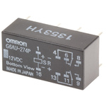 Omron PCB Mount Latching Signal Relay, 12V dc Coil, 2A Switching Current, DPDT