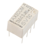 TE Connectivity PCB Mount Latching Signal Relay, 5V dc Coil, 2A Switching Current, DPDT