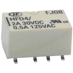 RS PRO PCB Mount Signal Relay, 24V dc Coil, 2A Switching Current, DPDT