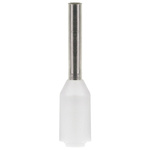 Weidmuller Insulated Crimp Bootlace Ferrule, 8mm Pin Length, 1mm Pin Diameter, 0.5mm² Wire Size, White