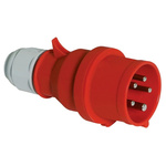 Bals IP44 Red Cable Mount 3P+N+E Industrial Power Plug, Rated At 32.0A, 415.0 V