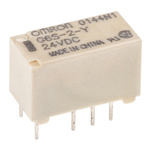 Omron PCB Mount Signal Relay, 24V dc Coil, 2A Switching Current, DPDT