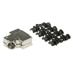 MH Connectors MHD45PK ABS Angled D-sub Connector Backshell, 15 Way, Strain Relief
