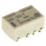 Omron PCB Mount Signal Relay, 5V dc Coil, 1A Switching Current, DPDT