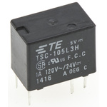 TE Connectivity PCB Mount Signal Relay, 5V dc Coil, 1A Switching Current, DPDT