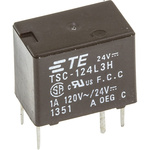 TE Connectivity PCB Mount Signal Relay, 24V dc Coil, 1A Switching Current, DPDT