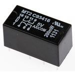 TE Connectivity PCB Mount Signal Relay, 5V dc Coil, 2A Switching Current, DPDT