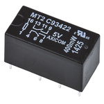 TE Connectivity PCB Mount Signal Relay, 5V dc Coil, 2A Switching Current, DPDT