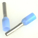 TE Connectivity Insulated Crimp Bootlace Ferrule, 6mm Pin Length, 0.75mm Pin Diameter, 0.25mm² Wire Size, Blue