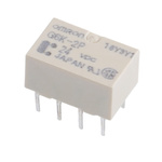 Omron PCB Mount Signal Relay, 24V dc Coil, 1A Switching Current, DPDT