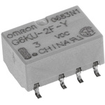 Omron Surface Mount Latching Signal Relay, 3V dc Coil, 1A Switching Current, DPDT