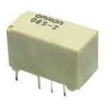 Omron PCB Mount Signal Relay, 9V dc Coil, 2A Switching Current, DPDT