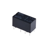 Omron PCB Mount Signal Relay, 12V dc Coil, 1A Switching Current, DPDT