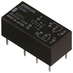 Omron PCB Mount Latching Signal Relay, 5V dc Coil, 3A Switching Current, DPDT