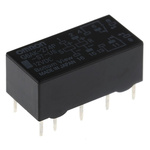 Omron PCB Mount Latching Signal Relay, 12V dc Coil, 500mA Switching Current, DPDT