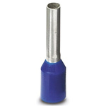 Phoenix Contact, AI Insulated Crimp Bootlace Ferrule, 6mm Pin Length, 0.8mm Pin Diameter, 0.25mm² Wire Size, Blue