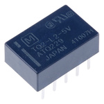 Panasonic PCB Mount Latching Signal Relay, 5V dc Coil, 1A Switching Current, DPDT