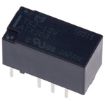 Panasonic PCB Mount Signal Relay, 12V dc Coil, 2A Switching Current, DPDT