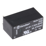 Finder 41 Series Solid State Relay, 3 A Load, PCB Mount, 240 V ac Load, 32 V dc Control