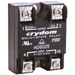 Sensata / Crydom Solid State Relay, 25 A Load, Panel Mount, 660 V ac Load, 32 V dc Control