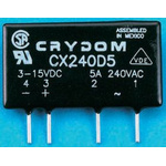 Sensata / Crydom Solid State Relay, 5 A Load, PCB Mount, 530 V rms Load, 15 V dc Control