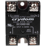 Sensata / Crydom Solid State Relay, 100 A Load, Surface Mount, 72 V dc Load, 32 V dc Control