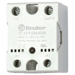 Finder 77 Series Solid State Relay, 50 A Load, Heatsink, 280 V ac Load, 24 V dc Control