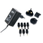 Ansmann, 3.6W Plug In Power Supply 3 V dc, 4.5 V dc, 5 V dc, 6 V dc, 7.5 V dc, 9 V dc, 12 V dc, 300 → 600mA,