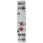 RS PRO DIN Rail Mount Timer Relay, 12 → 230V ac/dc, 0.1 s → 100h, SPDT