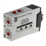 RS PRO Plug In Timer Relay, 12 → 240V ac/dc, 0.1 s → 10days, 1-Function, DPDT